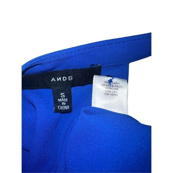 And B Short Romper Size S Jumpsuit Halter One Piece Cobalt Royal Blue Cruisewear - Picture 8 of 13